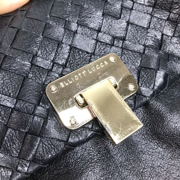 Elliott Lucca | Long Black Woven Foldover Purse - Picture 2 of 6